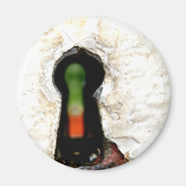 Imán a través del ojo de cerradura (Frente)