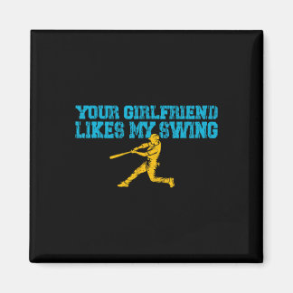 Imán A tu novia le gusta mi swing vintage divertido Bys