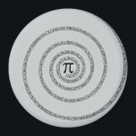 Imán A Twist of Pi Click Customize to Change Grey Color<br><div class="desc">A Pi symbol and solution in a graphic spiral fashion presented on a silver grey background you can easily customize to the color of your choice. Please make sure to customize the color for the front and the back of products with two sides or multiple elements. Easily change the color...</div>