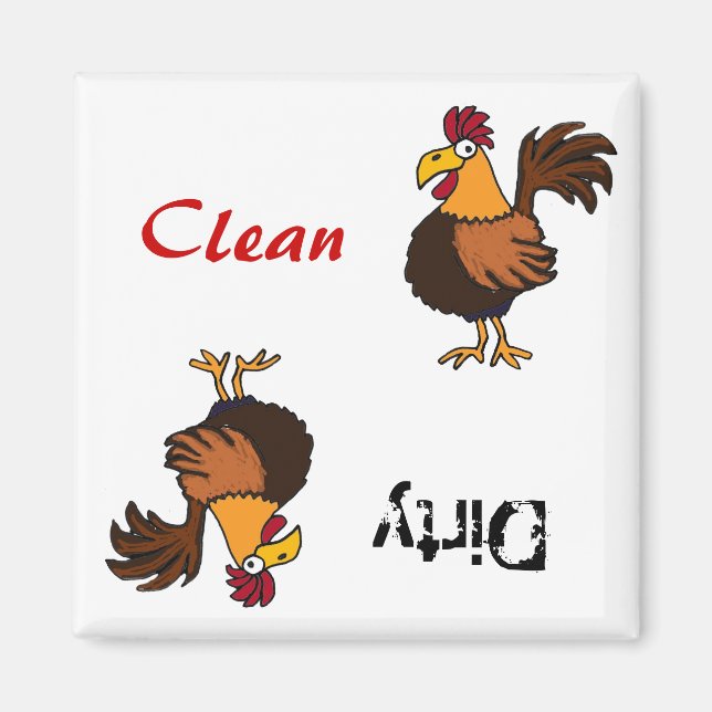Imán AA- Funky Rooster Dishlavnet Magnet (Frente)