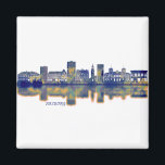 Imán Aalborg Skyline<br><div class="desc">Skyline azul oscuro de Aalborg,  ciudad de la región danesa de Jutland</div>