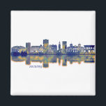 Imán Aalborg Skyline<br><div class="desc">Skyline azul oscuro de Aalborg,  ciudad de la región danesa de Jutland</div>