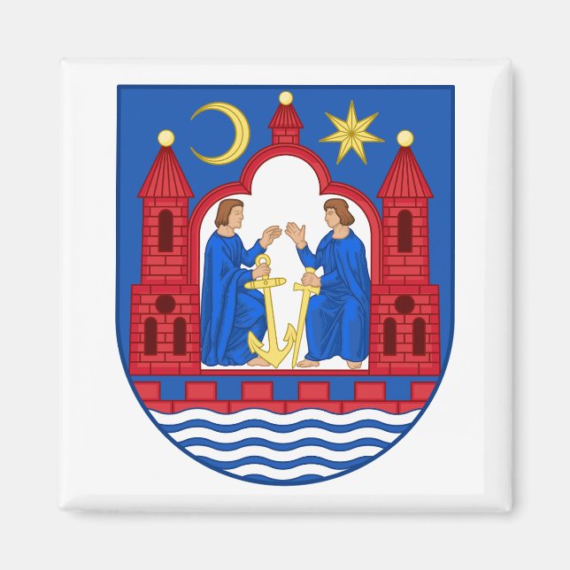 Imán Aarhus, Escudo de Armas de Dinamarca (Frente)