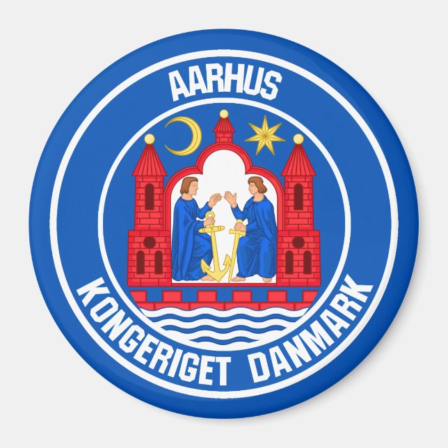 Imán Aarhus Round Emblem (Frente)
