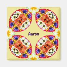 Imán AARON ~ Fractal del patrón personalizado de Pascua