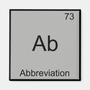 Imán Ab - Abreviatura Símbolo de elemento de química di