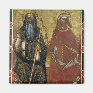 Imán Abad y Eligius - proceso pintado de San Antonio