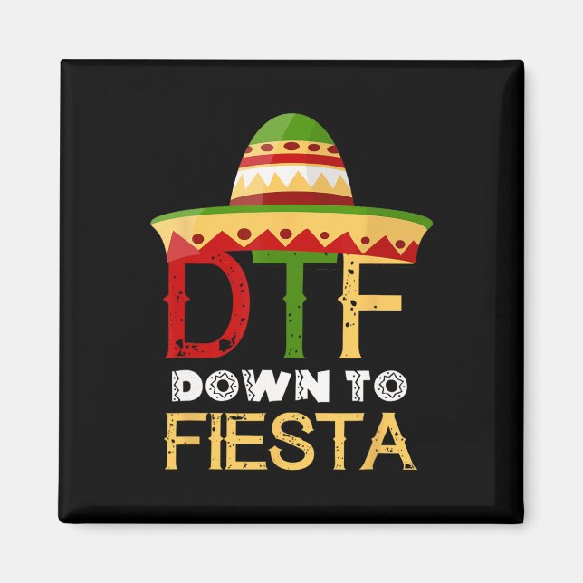 Imán Abajo La Fiesta Dtf México Cinco De Mayo (Frente)