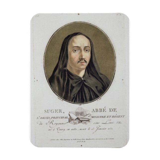 Imán Abbe de Suger (1082-1151) de 'Portraits des gran (Vertical)