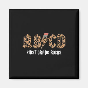 Imán Abcd Rocks Primer Grado Regreso A La Escuela Leopa