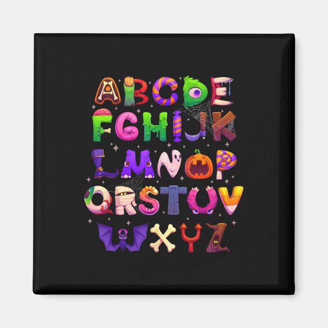 Imán Abcs Aprendiendo Jardines de Infantes Gracioso Hal (Frente)
