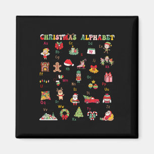Imán Abcs Aprendiendo Navidades de kindergarten