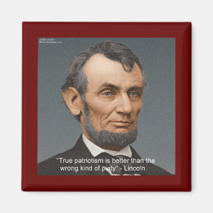 Imán Abe Lincoln & Cita Patriótica
