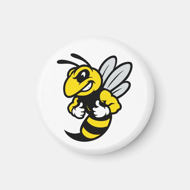 Imán Abeami Abeja Divertida al Revés (Frente)