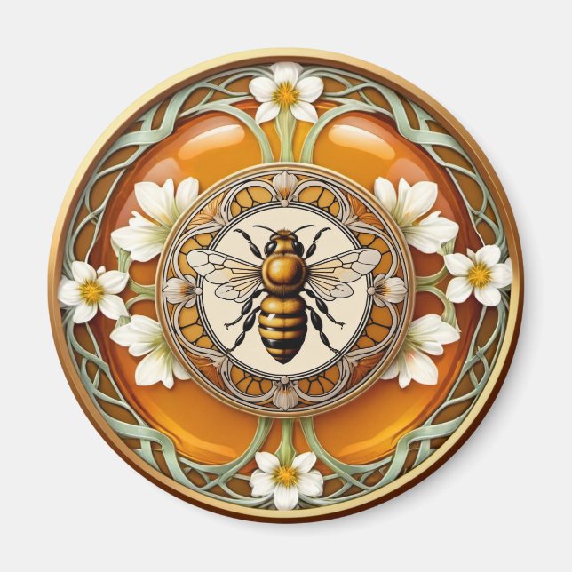 Imán Abeja Art Nouveau (Frente)