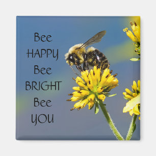 Imán Abeja brillante de la abeja feliz de la abeja