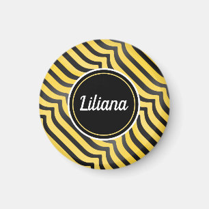 Imán Abeja de buey amarillo a rayas y negro