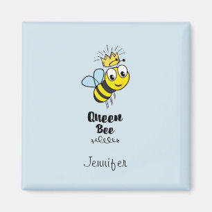 Imán Abeja de la reina con una abeja de burbujas con co