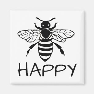Imán Abeja de miel/ Ser feliz