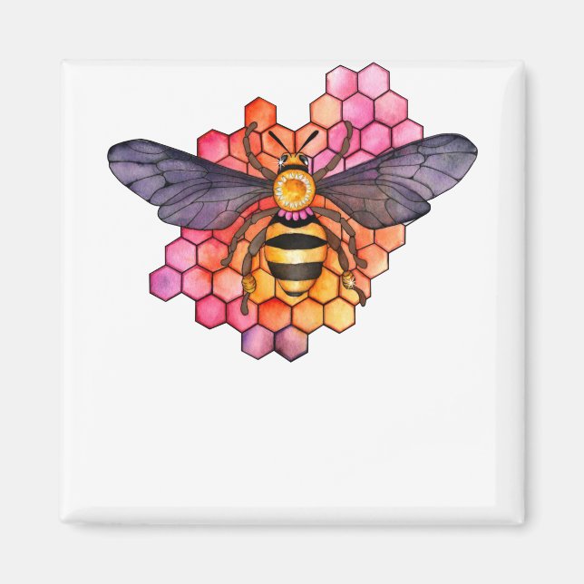 Imán Abeja de panal (Frente)