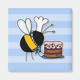 Imán abeja de trabajador - chef de repostería