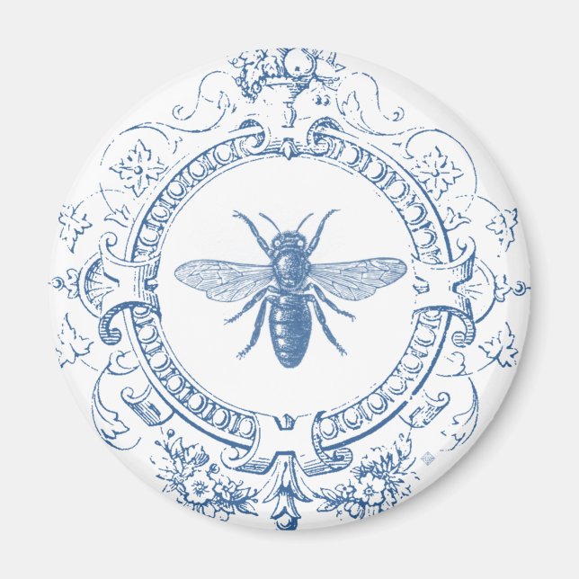 Imán Abeja de una granja moderna de la época de Vintage (Frente)