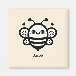 Imán Abeja dulce de miel - Kawaii Lursery Line Art