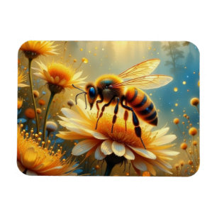 Imán Abeja en el jardín de flores