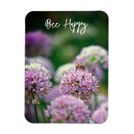 Imán Abeja feliz con motivación de la flor purple Alliu