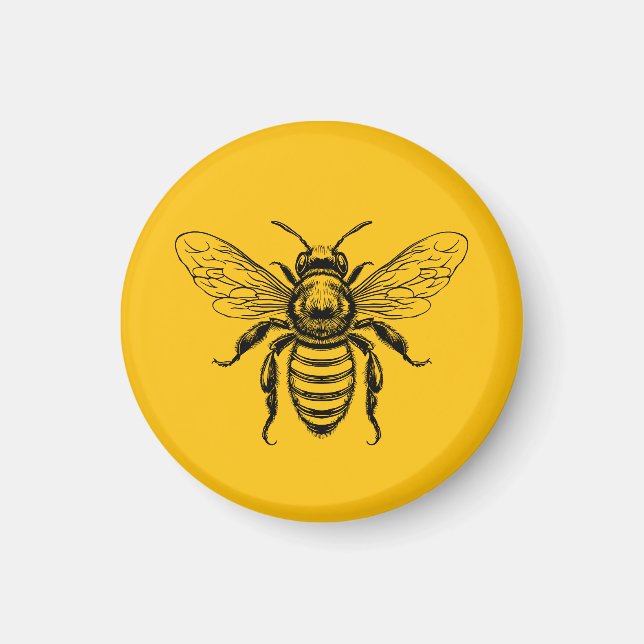 Imán Abeja melífera de color personalizado (Frente)