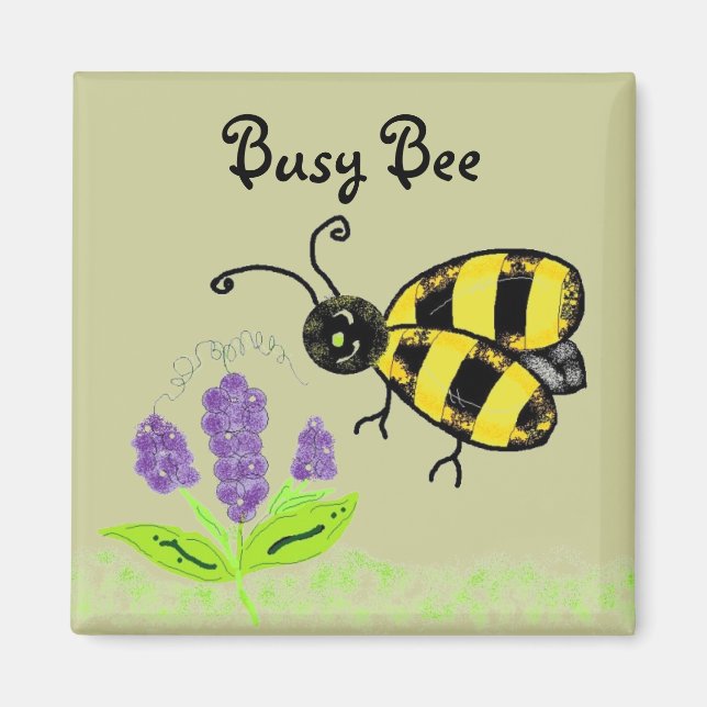 Imán Abeja Ocupada (Frente)