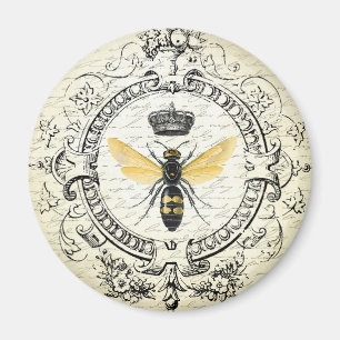 Imán Abeja reina moderna del francés del vintage