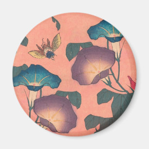 Imán Abeja y Flor Arte Japonés Asiático