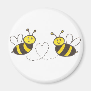 Imán Abejas con corazón