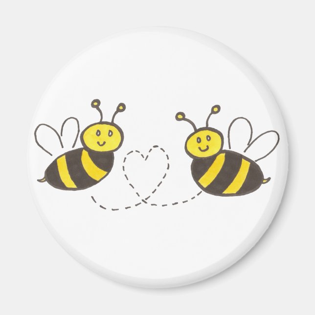 Imán Abejas con corazón (Frente)