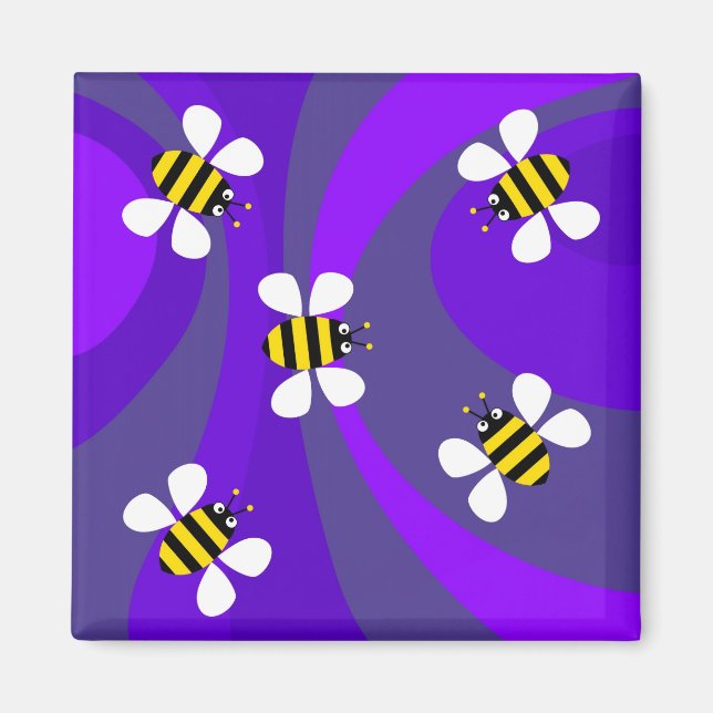 Imán Abejas divertidas (Frente)