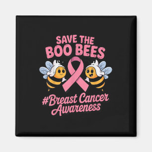 Imán Abejas divertidas Fantasma Boo Cáncer de Mama Pink