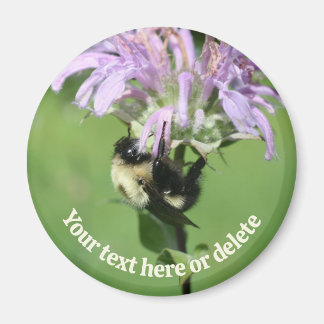 Imán Abejorro en Flor de Bálsamo de Abeja Personalizado