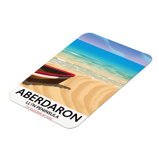 Imán Aberdaron, península de Llŷn, cartel de la costa d (Lado Izquierdo)