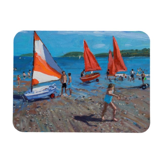 Imán Abersoch de velas rojas y blancas (Horizontal)