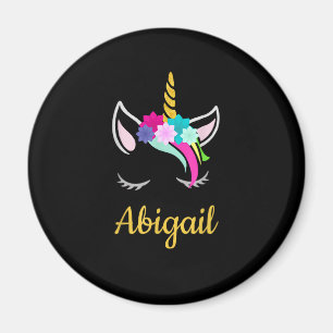 Imán Abigail Dark Unicorn Nombre T-Shirt