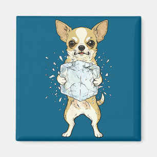 Imán Abolir hielo divertido chihuahua sin hielo perro m
