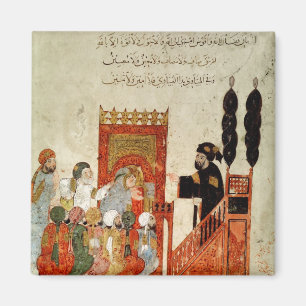 Imán Abou Zayd que predica en la mezquita
