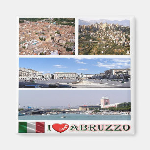 Imán ABR009 ABRUZZO I Love, Mosaic, Italia, Fridge