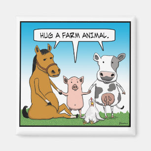 Imán Abrace un animal del campo