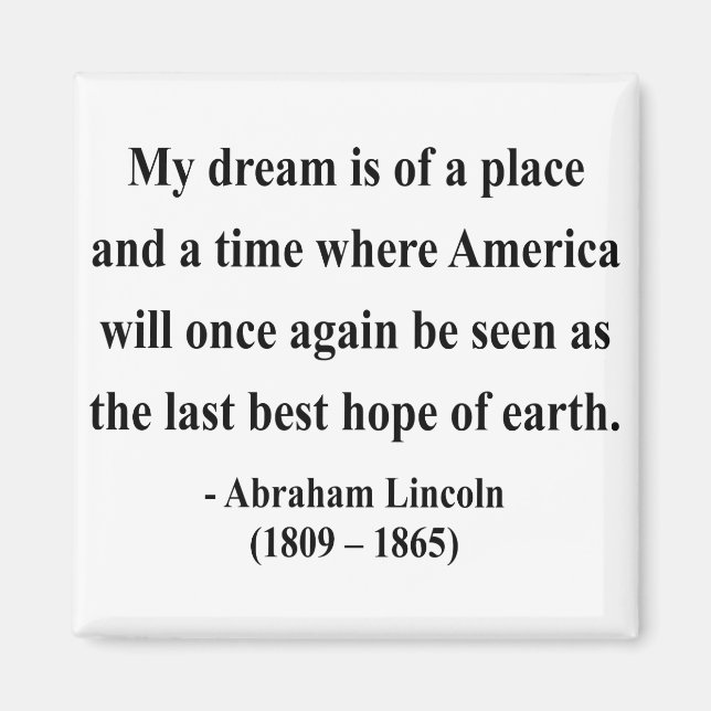 Imán Abraham Lincoln Cita 10a (Frente)