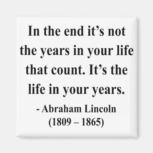 Imán Abraham Lincoln Cita 2a (Frente)