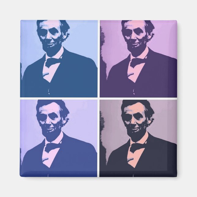 Imán Abraham Lincoln Pop Art (Frente)