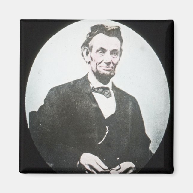 Imán Abraham Lincoln Vintage Magic Lantern Slide (Frente)