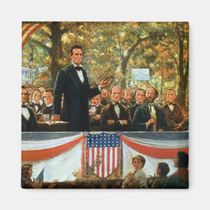Imán Abraham Lincoln y Stephen A. Douglas